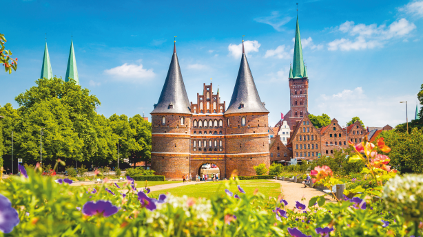 historic Holstentor in Lübeck